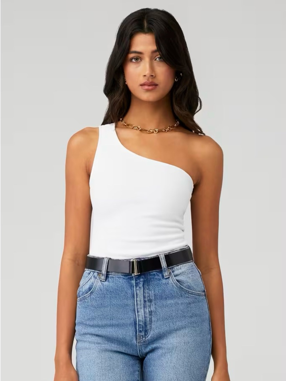 Show Me Your Mumu One Shoulder Uno Bodysuit Size XS White